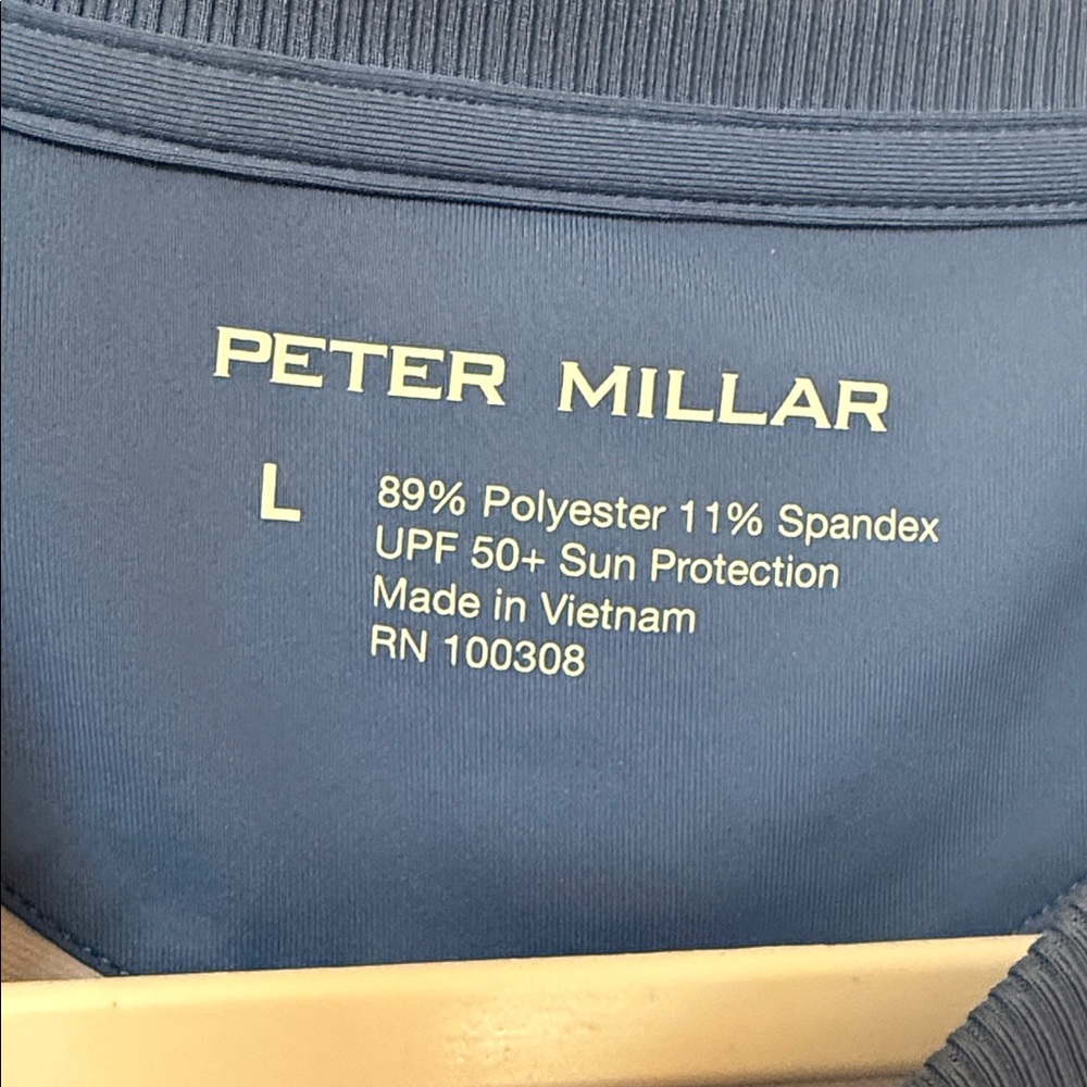 Peter Millar Navy Patterned Long Sleeve Shirt - image 2